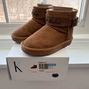 Dream Pairs Toddler Girls Winter Ankle Faux fur-lined Low boot